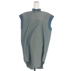 ザ リラクス THE RERACS 16SS ドロップショルダードレス ワンピース ノースリーブ インディゴ ブルー 青 16SS-REOP-029Lのサムネイル