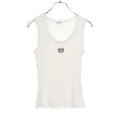 【銀座店舗購入正規品】ロエベ LOEWE アナグラム　コットン　タンクトップ　白 国内発】LOEWE Anagram クロップド タンクトップ（コットン