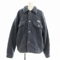 ステューシー STUSSY Taryn Sherpa Trucker 218091 ボアフリースジャケット ブルゾン ステンカラー ロゴ刺繍 S 青 ブルー /KUのサムネイル