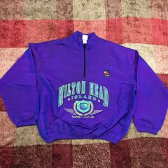 ONE SIZE　HILTON HEAD ISLAND サーフスタイルウインドブレーカー SOUTH CAROLINA ハーフジップ　輸入　古着