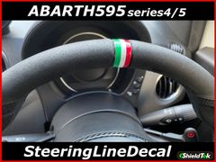 ABARTH595 ステアリング センターライン トリコローレカラー デカール
