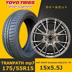 新品夏タイヤホイール4本セット【HOT STUFF Exceeder E05 エクシーダ 15x5.5J +45 4H 100】【（2025年製 ）トーヨー TRANPATH mp7 175/55R15】在庫あり EHOT-19