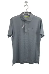 【美品】VIVA HEART(ビバハート) ポロシャツ 白ネイビーボーダー メンズ 50 ゴルフ用品 2506-0178 中古