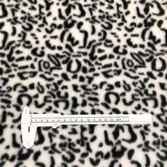 ✅即決可　豹柄白黒　160㎝×50㎝　ファー生地　ぬい服　ヒョウ柄　派手　材料