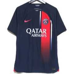 美品 NIKE ナイキ PSG パリサンジェルマン 23-24 ホーム 10番 ネイマール ゲームシャツ オーセンティックユニフォーム Mサイズ ネイビー メンズ 古着 中古 USED
