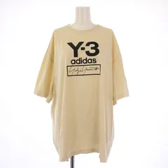 ワイスリー Y-3 ヨウジヤマモト adidas Stacked Logo Tee スタックロゴTシャツ カットソー 半袖 クルーネック プリント 2XL ベージュ FJ0410 /BBのサムネイル