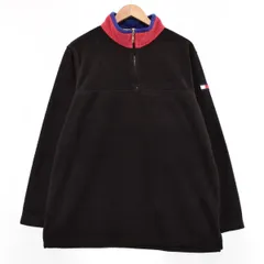 古着 90年代 トミーヒルフィガー TOMMY HILFIGER ハーフジップ フリースプルオーバー メンズXL ヴィンテージ/eaa365535