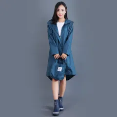 ☆ ブルー ☆ Lサイズ ☆ レインコート おしゃれ pmyraincoat001 レインコート レディース メンズ レインウェア コート ウインドブレーカー アウター カッパ 合羽 雨具 自転車 おしゃれ かわいい 通勤 通学 撥水 はっ水 軽量 フェス