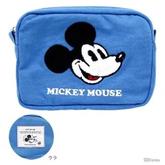 ディズニー　ミッキーマウス　サガラ刺繍ポーチ　青色　4901770483535　Disney　MICKEY MOUSE サンスター文具