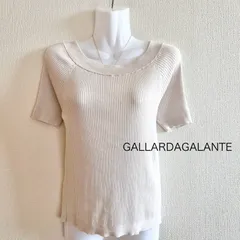Gallardagalante コットンナイロンボートネックリブプルオーバー