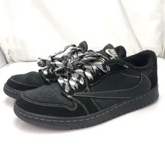 【中古】Travis Scott × Nike Air Jordan 1 Low OG SP Black Phantom サイズ27.5cm DM7866-001 トラヴィススコット×ナイキ[91]