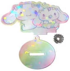【中古】キーホルダー シナモロール＆みるく(リボン) クリアスタンド オーロラVer. 「シナモロール」