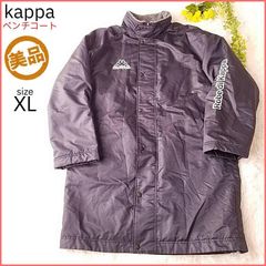 【後払い手数料無料】 刺繍ロゴ ベンチコート kappa ボア ネイビー XLサイズ メンズ コート
