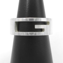 グッチ GUCCI ブランデッドG シルバー リング 指輪 ファッションリング シルバーアクセサリー SV925 管理10378
