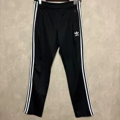 古着 adidas アディダス トラックパンツ ブラック ホワイト 黒 白 管理番号 255-75