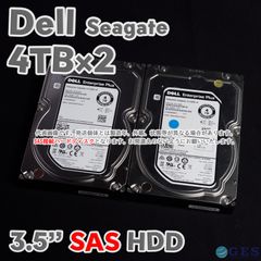 【2台セット/SAS接続】Seagate Dell 3.5インチHDD(SAS) 4TB ST4000NM0025【SG4Tsas-z13/z14】