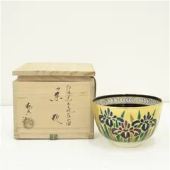 抹茶茶碗、共箱入、仁清立ち雛、加藤松香作、1番 抹茶茶碗、共箱入、仁清立ち雛、加藤松香作、1番