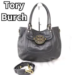 【洗練と機能美✨】　トリーバーチ　アマンダ トートバッグ 2WAY ショルダーバッグ ゴールドロゴ 大容量で優雅なデザイン　黒