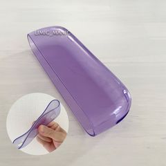 アイコス イルマ / イルマi専用 IQOS ILUMA TPU製 ソフト やわらか カバー ケース 着せ替え 衝撃保護 クリア パープル 紫色 紫 半透明