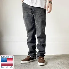 一点物 90s USA製 リーバイス 505 脇割 ヒゲ落ち 後染め ブラック ジーンズ W34 L32 サルファアメリカ製 ビンテージ D152-21-0020ZV