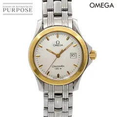 オメガ OMEGA シーマスター120 コンビ レディース 腕時計 デイト シルバー YG イエローゴールド クォーツ ウォッチ Seamaster 90285287