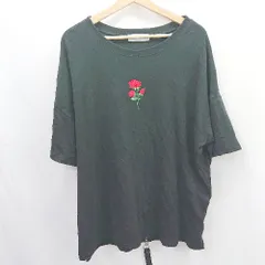 ◇ ⊂ ADRER アドラー ストリート 七分 薔薇刺繍オーバーカットソー サイズM ブラック系 メンズ E  【1508060025395】のサムネイル