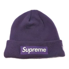 Supreme シュプリーム 23AW New Era Box Logo Beanie・ニューエラ ボックスロゴ ビニー ニットキャップ ニット帽 帽子/パープル【オールシーズン】【♂】【B】【メンズ】★■553818【中古】