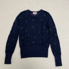 【美品】ヴィヴィアンウエストウッド タートルネック ニット ネイビー ウール 美品】ヴィヴィアンウエストウッド タートルネック ニット