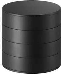 アクセサリートレー 4段 ブラック 約W10×D10×H10cm (Yamazaki) タワー 蓋付き アクセサリーケース 山崎実業 アクセサリー収納 4069