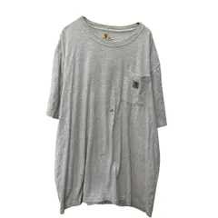 Carhartt 半袖 ポケットTシャツ 2XL 杢ライトグレー カーハート ビッグサイズ 古着卸 アメリカ仕入 a704-5192