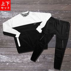 LUXE/R(ラグジュ) コットンナイロンモックネックセットアップ セットアップ メンズ 上下セット ジャージ スウェット