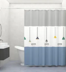 【即納】himsyuden シャワーカーテン 間仕切り カーテン バスルーム 防水防カビ加工 お風呂用カーテン 目隠し バス用品 ユニットバス 浴室 撥水速乾 リング付き 取付簡単 洗面所 お風呂場適用 120*180cm