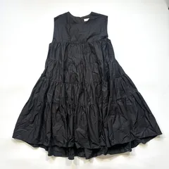 【大人気】Ungrid アングリット ノースリティアードワンピース チュニック ブラック 裏地付き