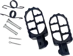 MSMint 互換品 互換品 ヤマハ フットペグ フットステップ ワイドステップ レーシングペグ PW50 PW80 TTR90 TW200 TW225 アルミ ブラック/黒(ブラック / 黒)のサムネイル
