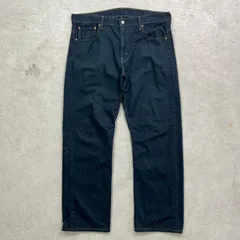 Levi's リーバイス 569 ブラックデニムパンツ ルーズストレート 後染め メンズW34 