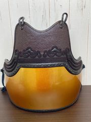 a548☆剣道防具☆胴単品☆変わり胴☆胴台金色☆50本竹胴型樹脂胴☆鬼雲☆赤刺☆高校生～一般☆中古品☆胴幅36㎝