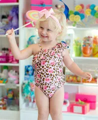 お得なクーポン配布中！ 在庫処分 Ruffle Butts ラッフルバッツ　Wild Child  水着 ワンピース 12～18M 子供 水着    女の子  ジュニア キッズ  ワンピース  水着 かわいい フリル  子供水着 キッズ水着 女の子水着 学校用