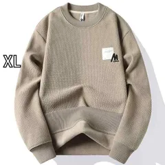 [XL]春 コーデ メンズ  服 シンプル ファッション オシャレ 大人 かっこいい 大きいサイズ ストリート 紳士服  ラウンドネック スウェットシャツ 暖かい プルオーバー トップス 厚手 長袖 T シャツ