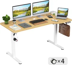 【超美品】Sunon昇降デスク！ホワイト L字型デスク 操作パネル付き Amazon | Sunon 電動昇降式デスク 2モーター付き 一枚板 幅120cm