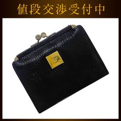 セリーヌ コインケース ブラック ゴールド がま口 小銭入れ レザー GP