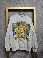 【US古着】90s NFL GREEN BAY PACKERS 1996 Sweatshirt / グリーンベイ パッカーズ アメフト プリント スウェット トレーナー グレー