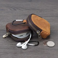 本革 ミニ財布 小銭入れ コインケース レトロ カジュアル コンパクト ポーチ 小物収納 イヤホンケース キーケース