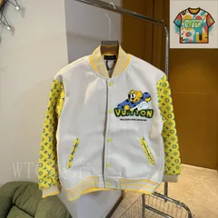 【今日WTO】Louis Vuitton SS23 Logo プリントベースボールジャケット-AO67