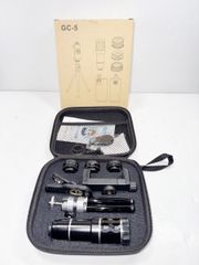 【HY】【中古】【美品】Godefa スマホカメラレンズセット 三脚+シャッターリモート付き 5イン1 20倍望遠ズームレンズ/広角/マクロ/魚眼/CPL、クリップオンレンズ[送料無料(一部地域を除く)]HY002