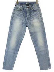 SAINT LAURENT PARIS サンローラン パリ 19AW D19 W/SL-MW バンダナパッチ カットオフデニムパンツ インディゴ 27 544817 YB750のサムネイル