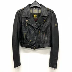 BELSTAFF》ショート丈のオイルドジャケット - シングルライダース