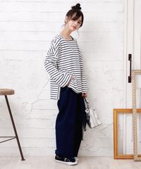 ビックシルエット　スリットボーダーロンT　メーカー希望小売価格5,200円