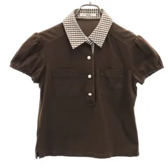 Rene ルネ 日本製 半袖 プルオーバー カットソー 36 ブラウン レディース 古着