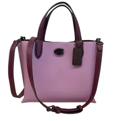 【中古】 COACH （コーチ） ｳｨﾛｳ ﾄｰﾄ 24 バッグ トートバッグ  Purple パープル C8561 used:A