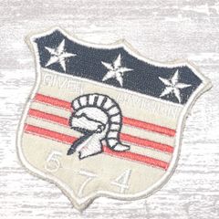 E28 ベトナム 戦争 ワッペン キャラクター 人物 人 人間 RIVER DIVISION 国旗 米軍 サバゲー ミリタリー 軍物 古着 白